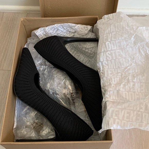 New black stiletto pointed heel - Picture 8 of 9